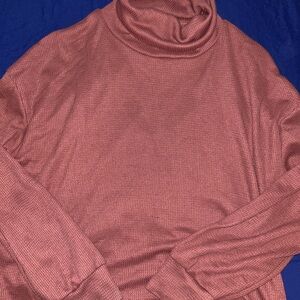 SHEIN Dusty Pink Turtleneck Sweater